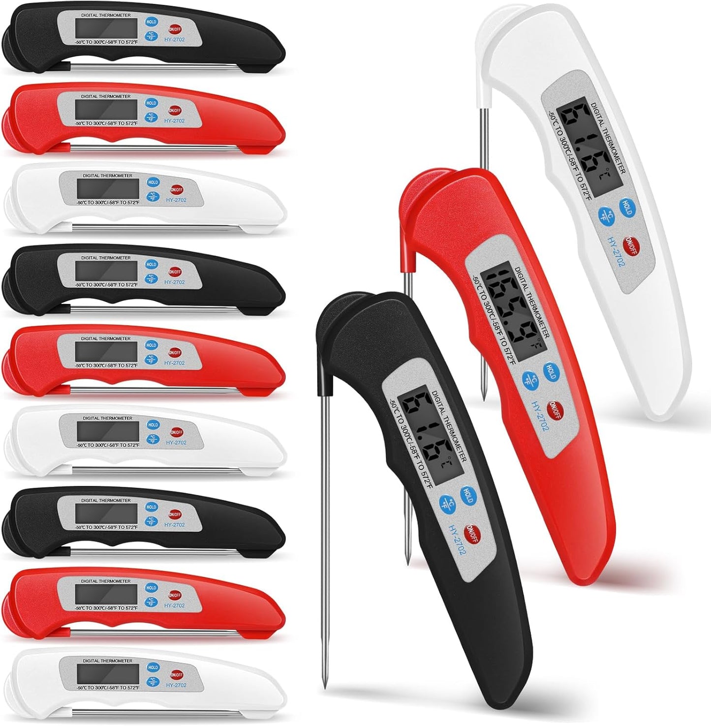 Xuhal 12 Pcs Digital Meat Thermometer for Cooking and Grilling