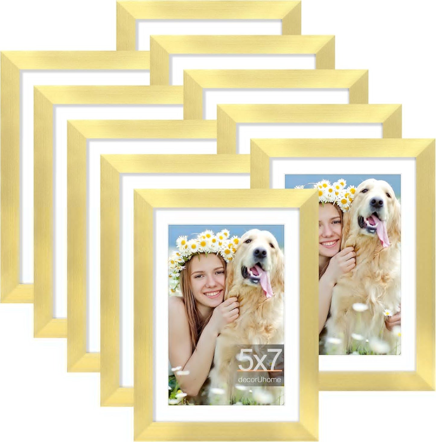 5x7 Picture Frame Set of 10 for Elegant Wall Decor