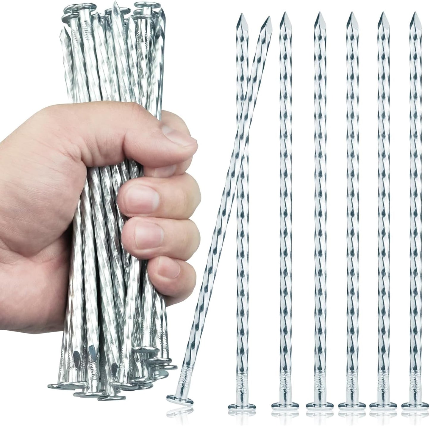 6.3-Inch Heavy-Duty Landscape Stakes for Garden and More