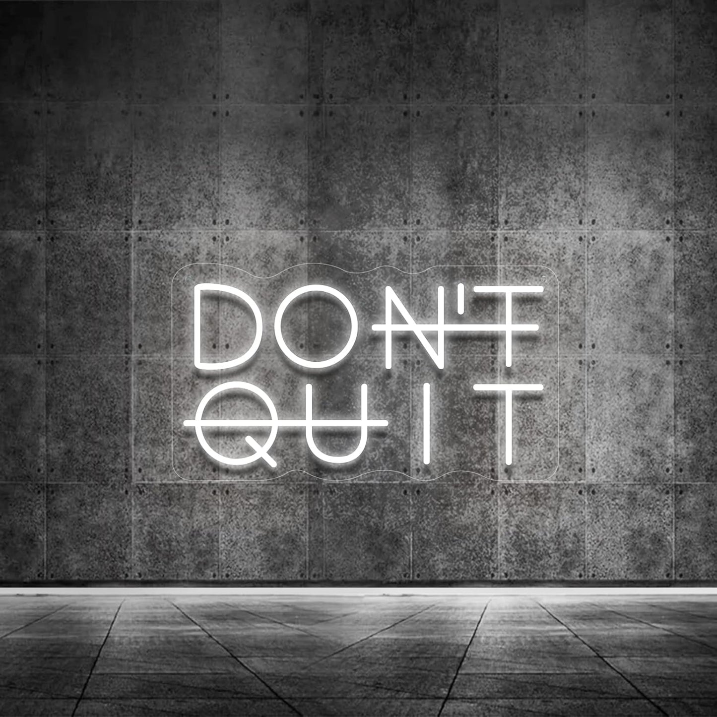 Don't Quit LED Neon Sign for Wall Decor and Party Lighting