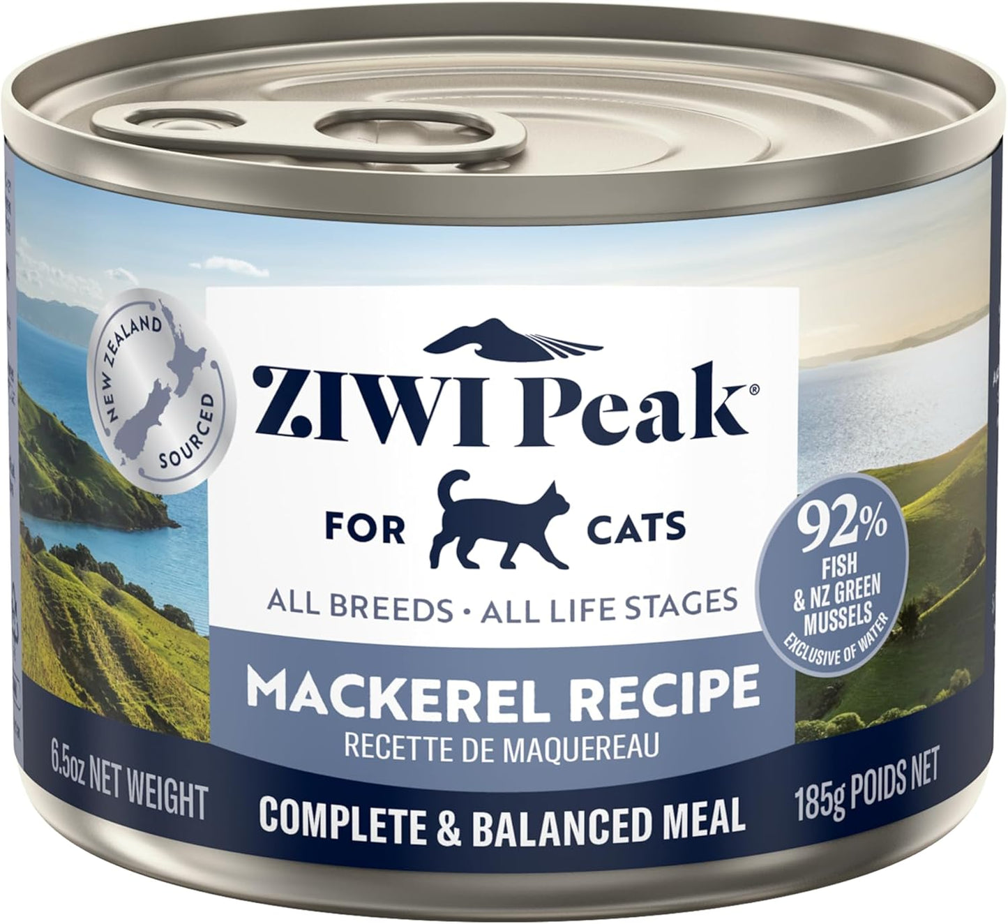 ZIWI Peak Wet Cat Food with Mackerel - High Protein Nutrition