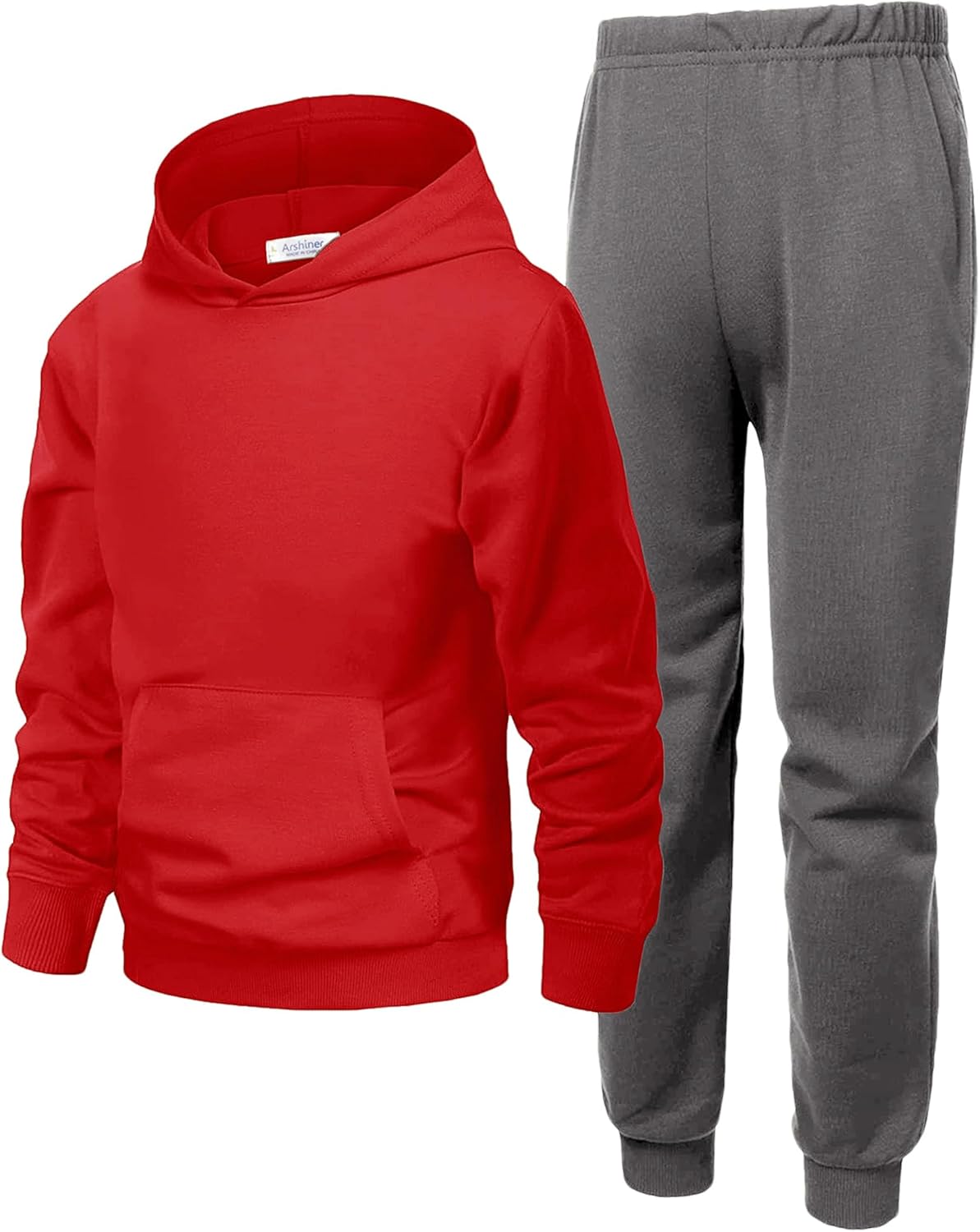 Arshiner 2 Piece Outfit Boys Pullover Hoodies Sweatshirt Set