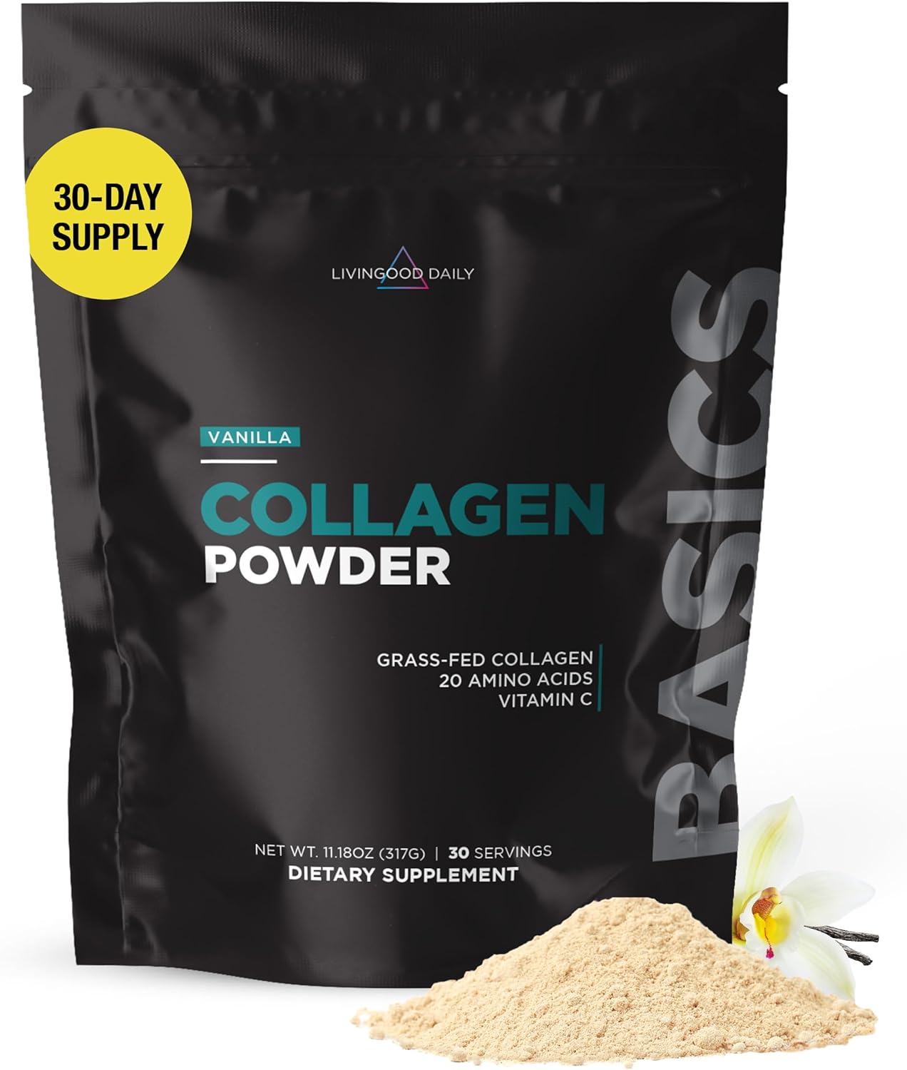 Livingood Daily Collagen Powder with Vitamin C for Wellness