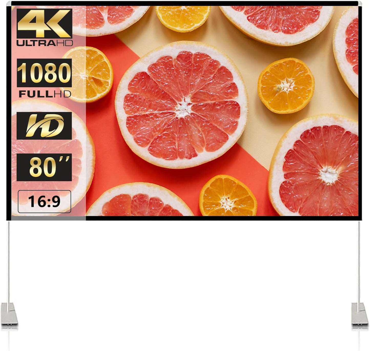 SKERELL 80 Portable Projector Screen - 4K HD Cinema Anywhere