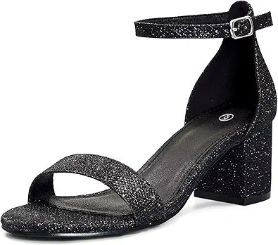 mysoft Women's Chunky Low Heels Open Toe Block Heeled Sandals