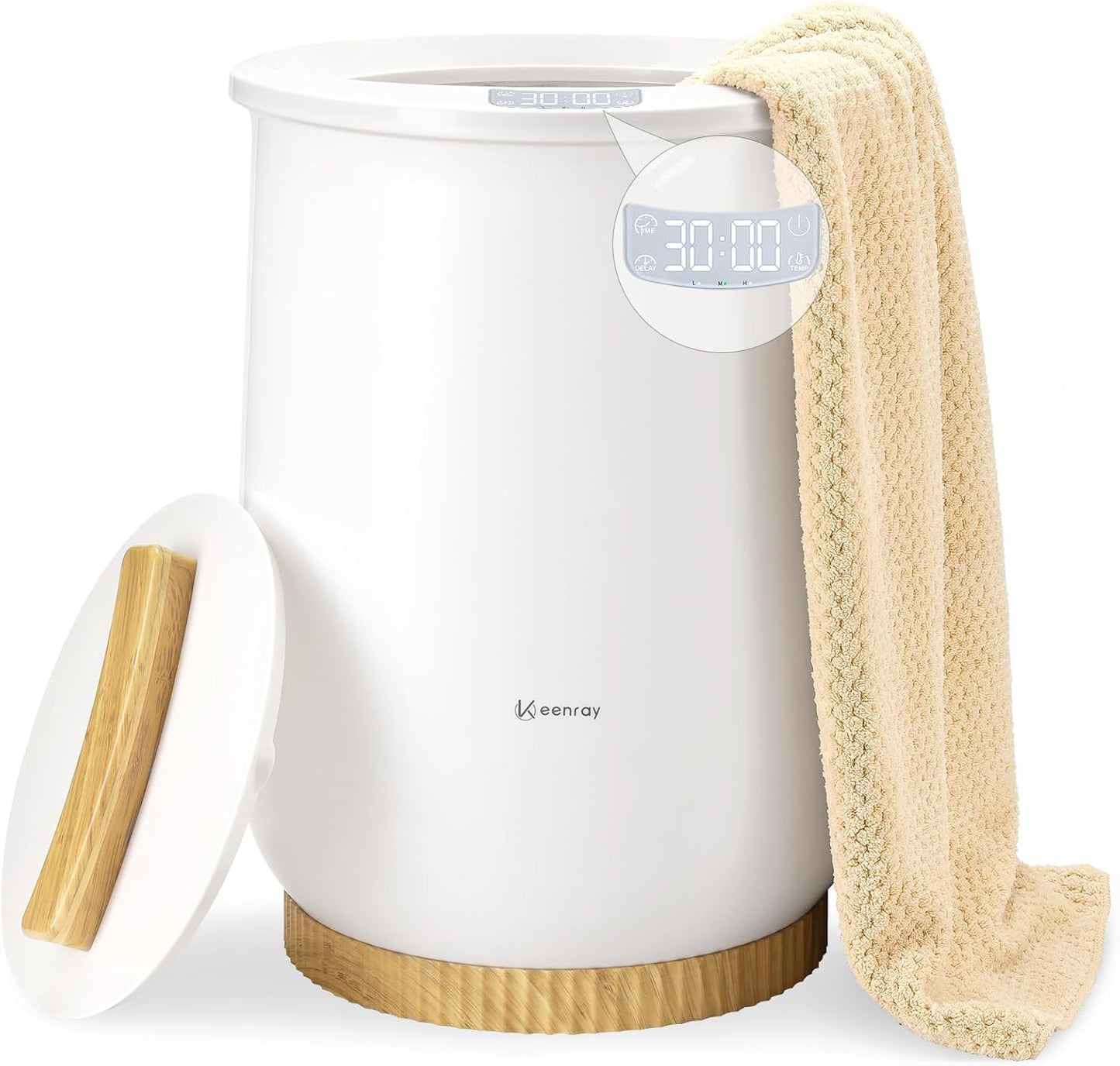 Keenray Upgraded Towel Warmer Bucket with Smart Timer Features