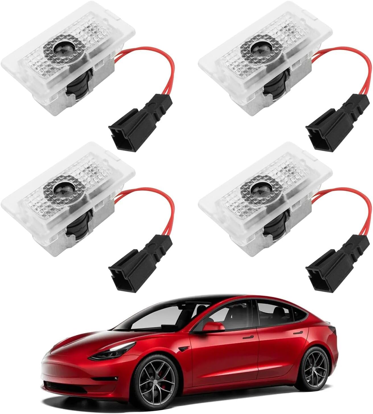 Tesla Car Door Logo Projector for Model 3 Y X S 2025 Upgrade