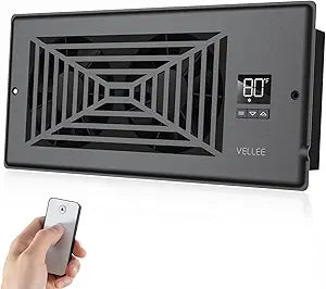 Quiet Register Booster Fan for 4 x 10 Register Holes - VELLEE