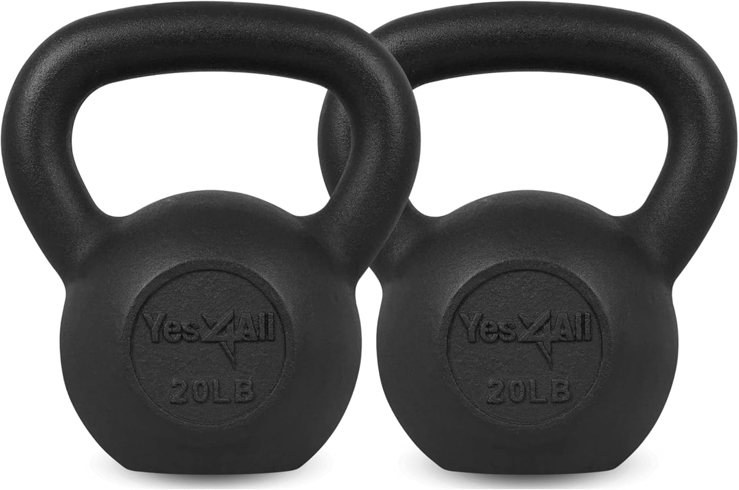 Yes4All 5-80 lbs Cast Iron Kettlebell for Full Body Workouts