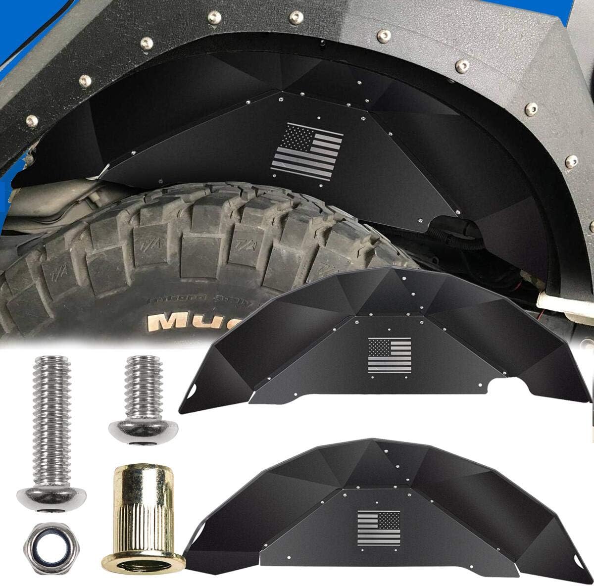 Aluminum Rear Inner Fender Liner for 2007-2018 Wrangler JK JKU