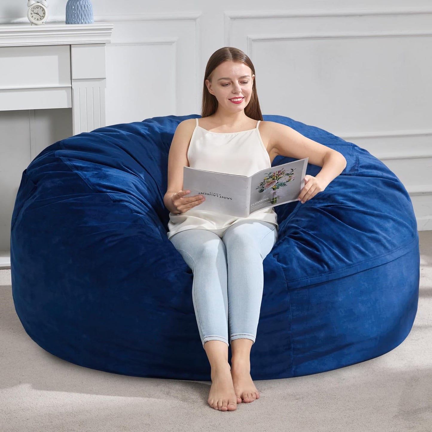 Giant Bean Bag Chair for Adults - Comfortable 4FT Seating Option