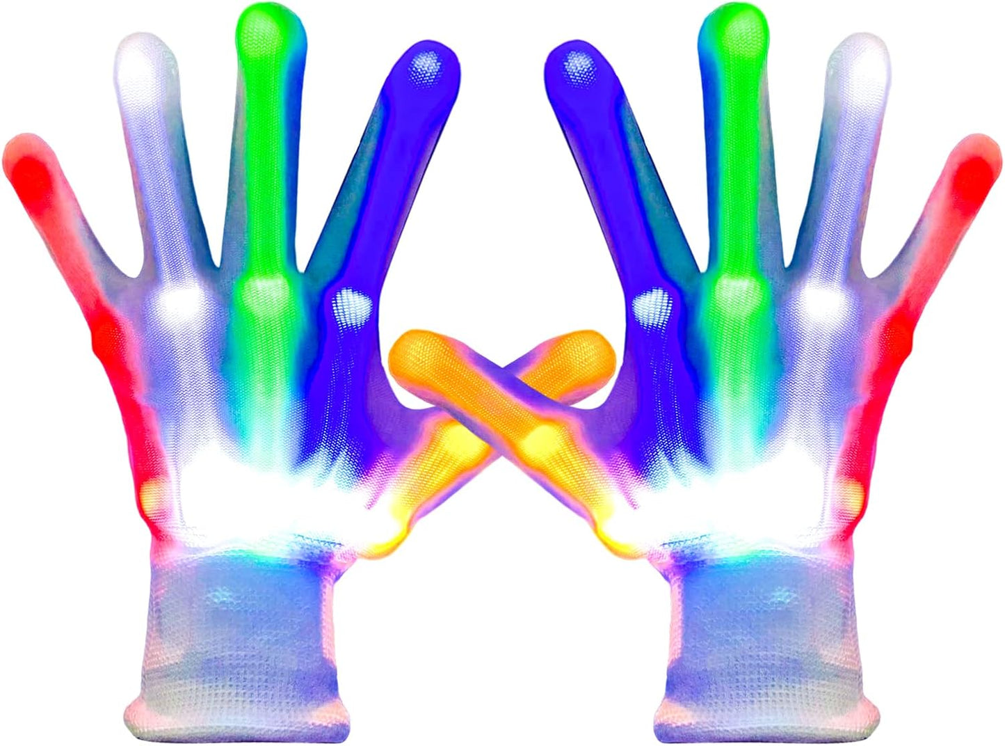 Glowing LED Knuckle Gloves - Fun for All Ages!