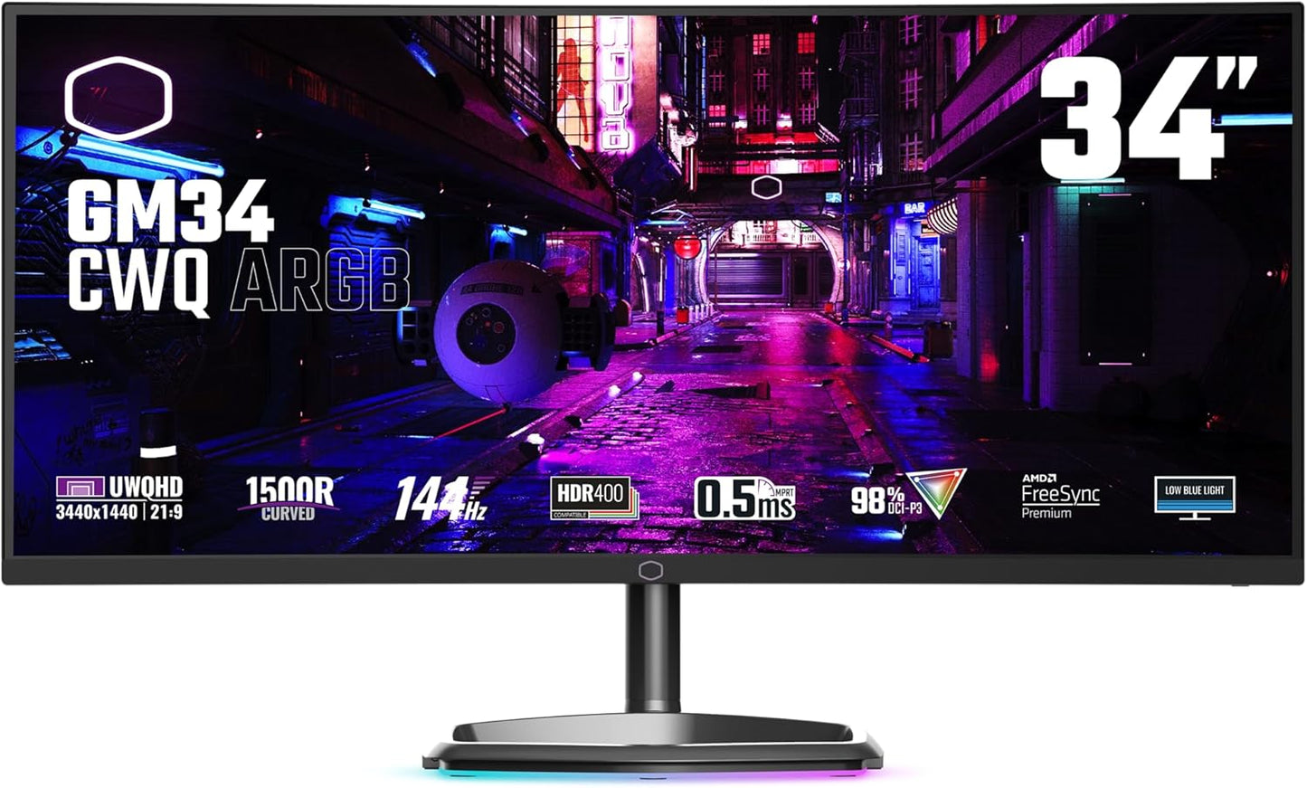 Immerse in Ultra-Wide Visuals with Cooler Master 34 ARGB VA Monitor