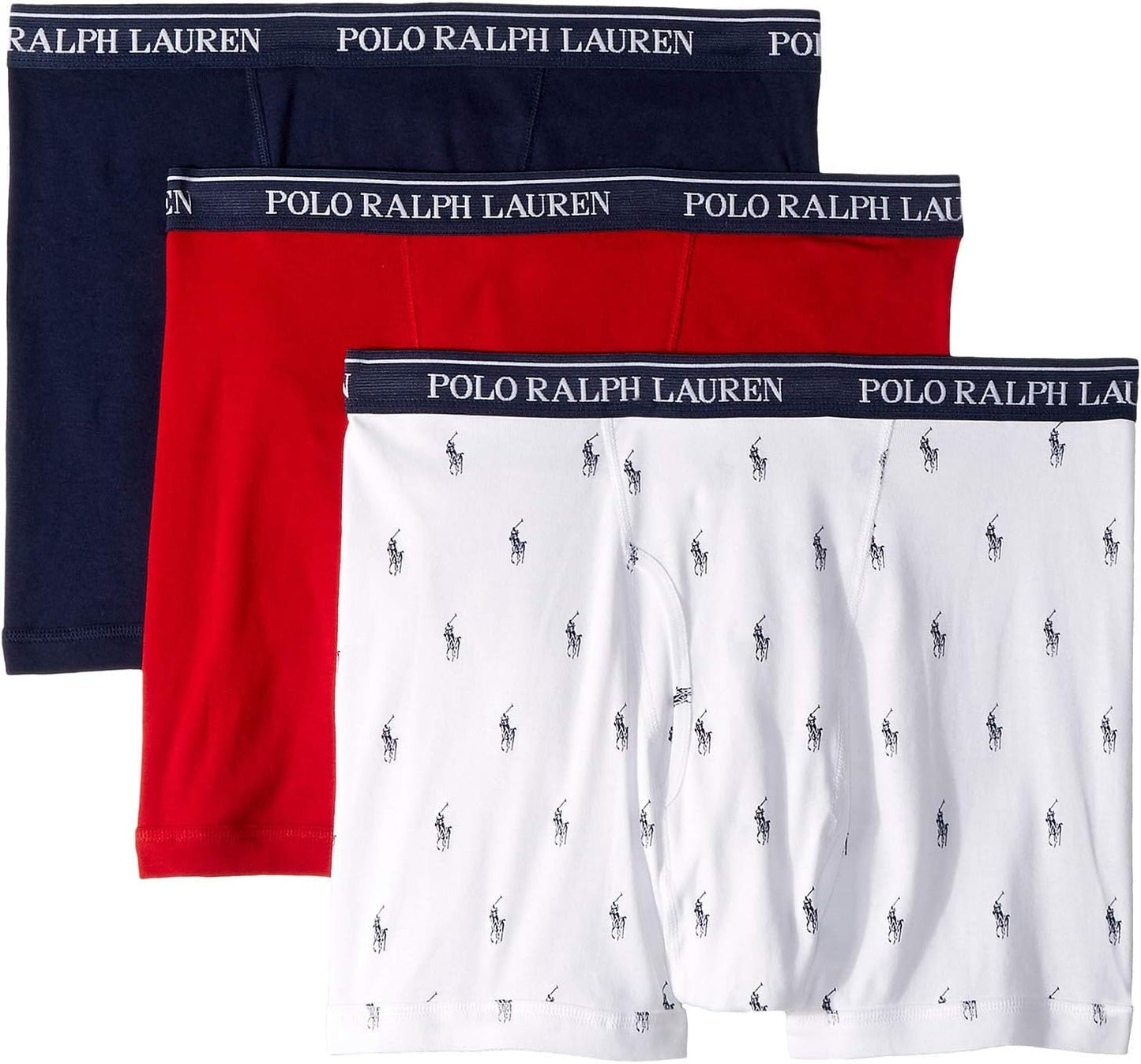 POLO RALPH LAUREN Men's Classic Fit Wicking Boxer Briefs 3-Pack