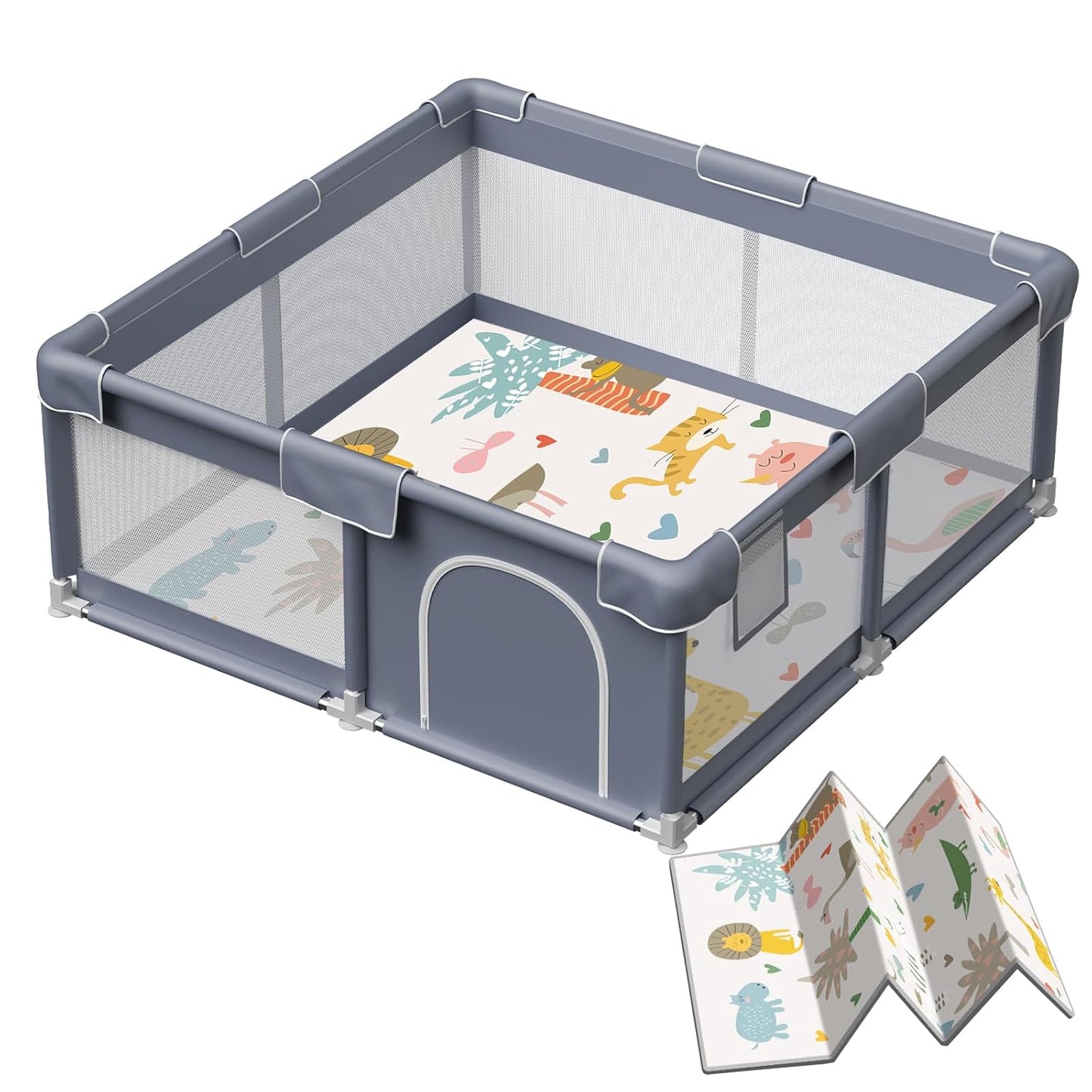 Jaobeem Baby Playpen: Waterproof & Safe 50x50
