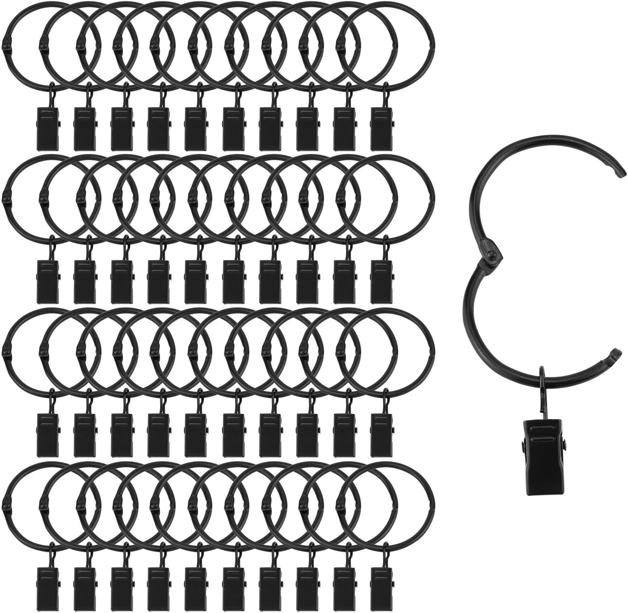 Rust-Proof Curtain Rings: Openable Clips for Vintage Charm
