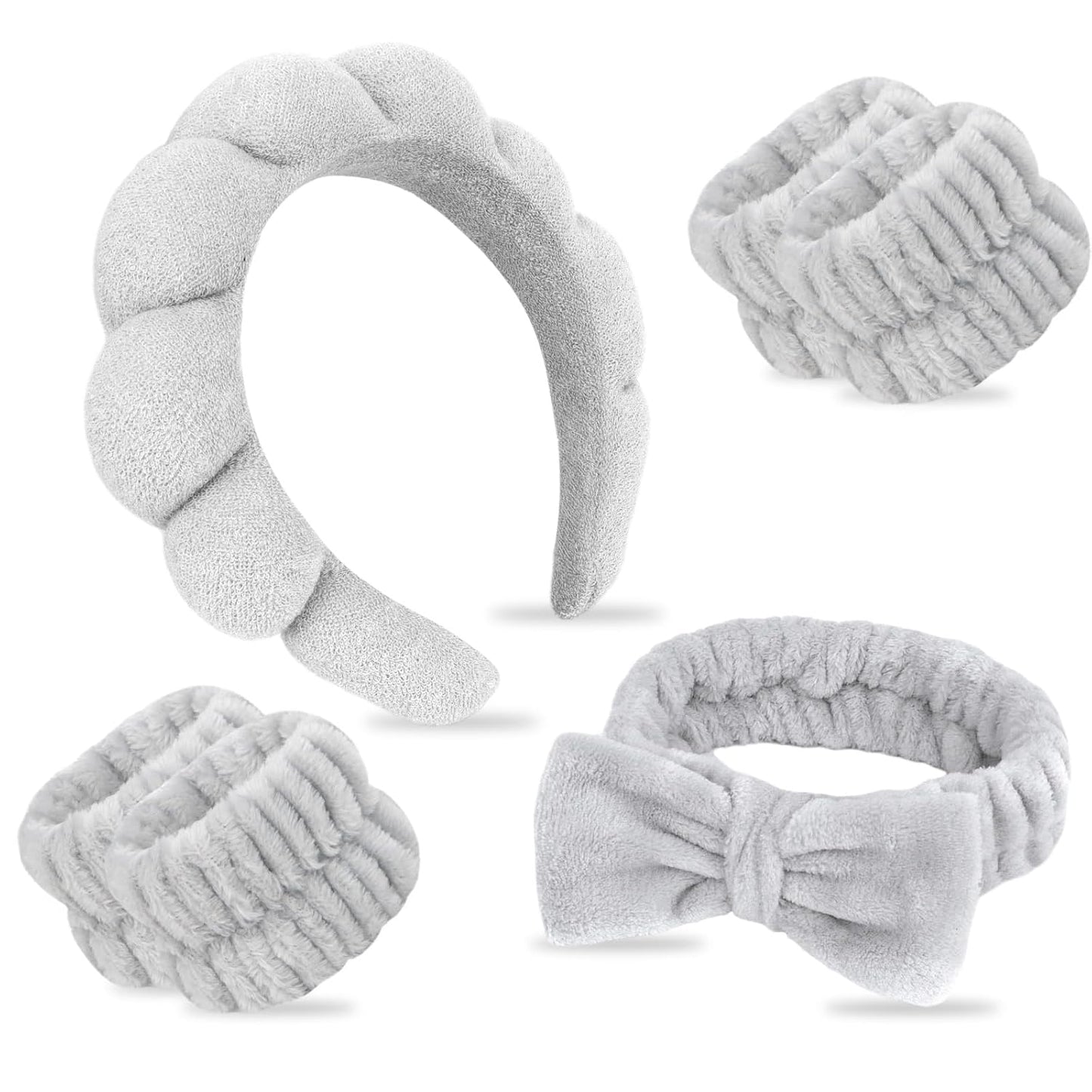 6Pcs Spa Headband Set - Soft, Absorbent, & Stylish