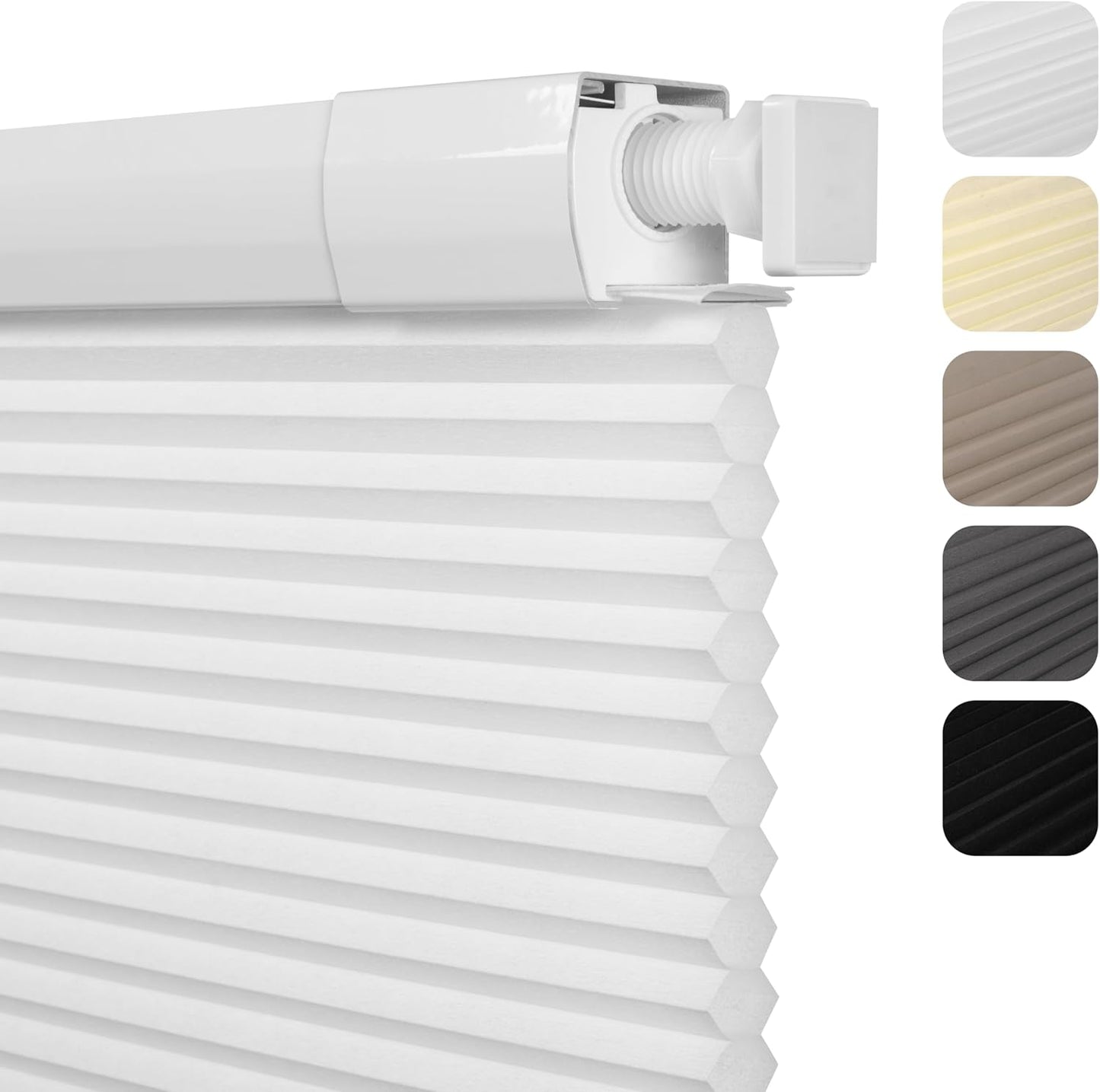 No Drill No Tools Light Filtering Cellular Shades for Windows