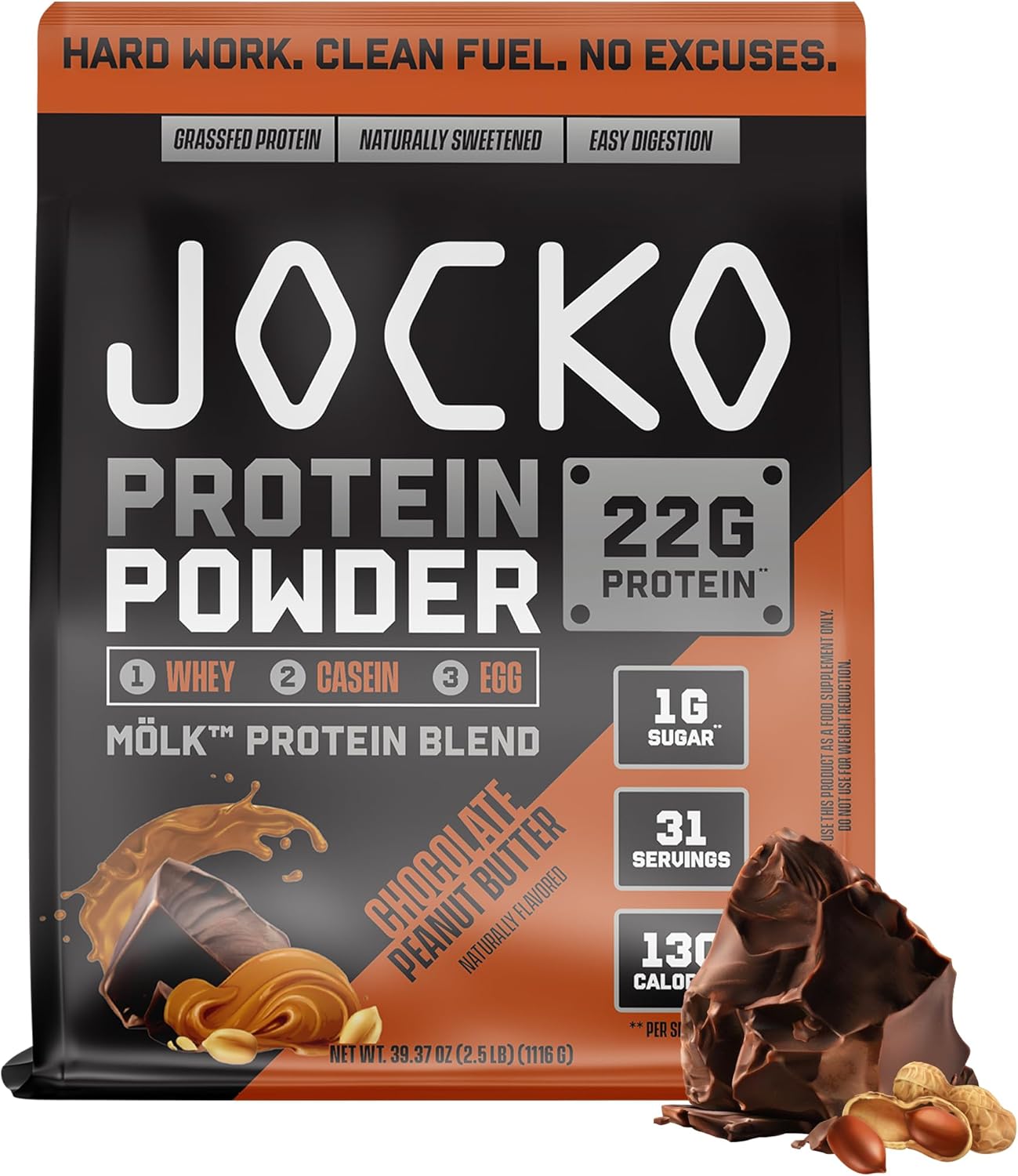 Jocko Fuel Molk Whey Protein Powder for Muscle Recovery & Growth