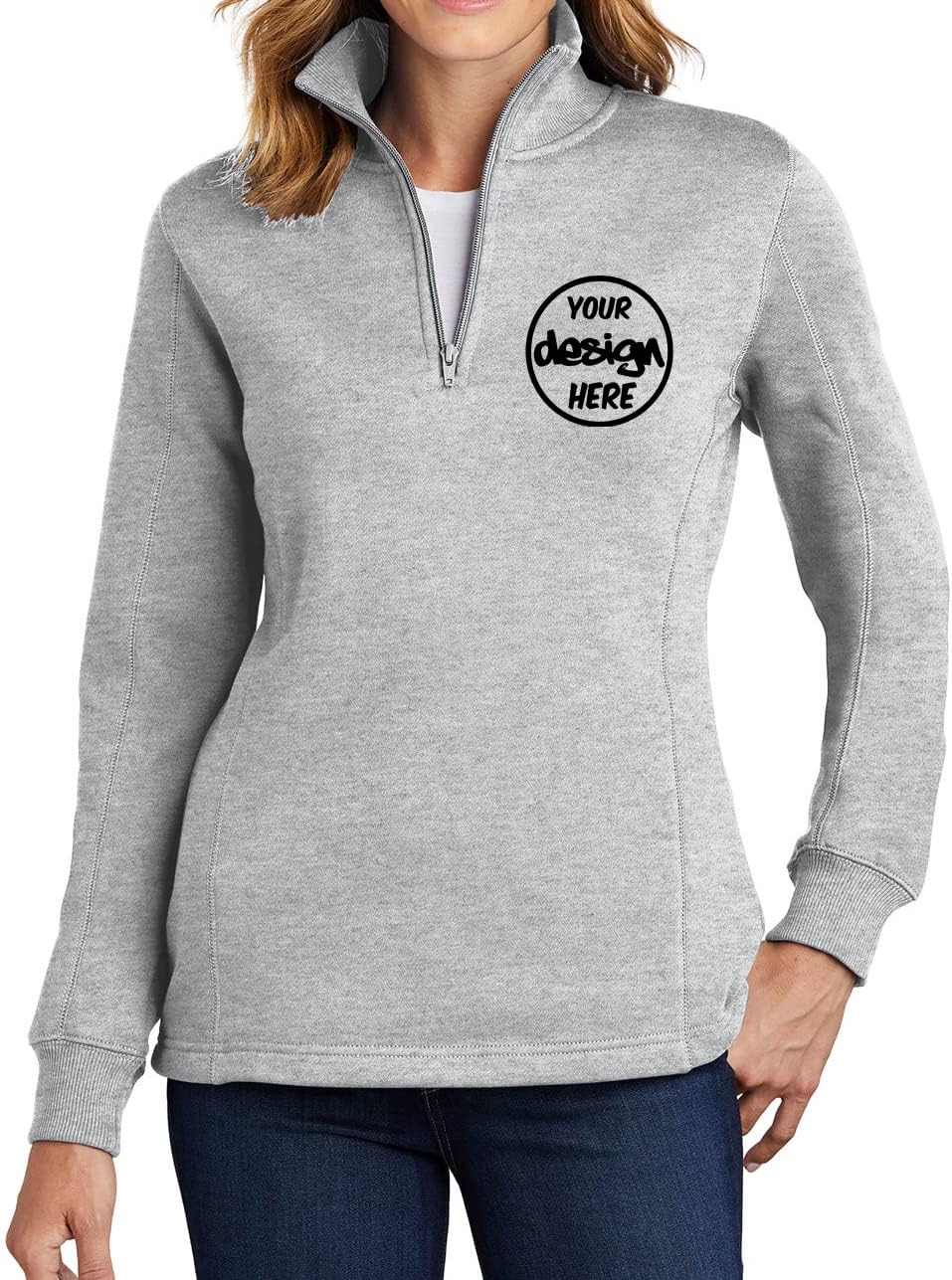 Custom Embroidered Quarter Zip Pullover by INK STITCH