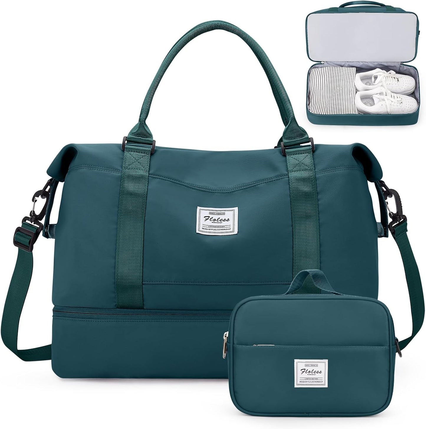 Extra Large Weekender Bags for Women with Shoe Compartment