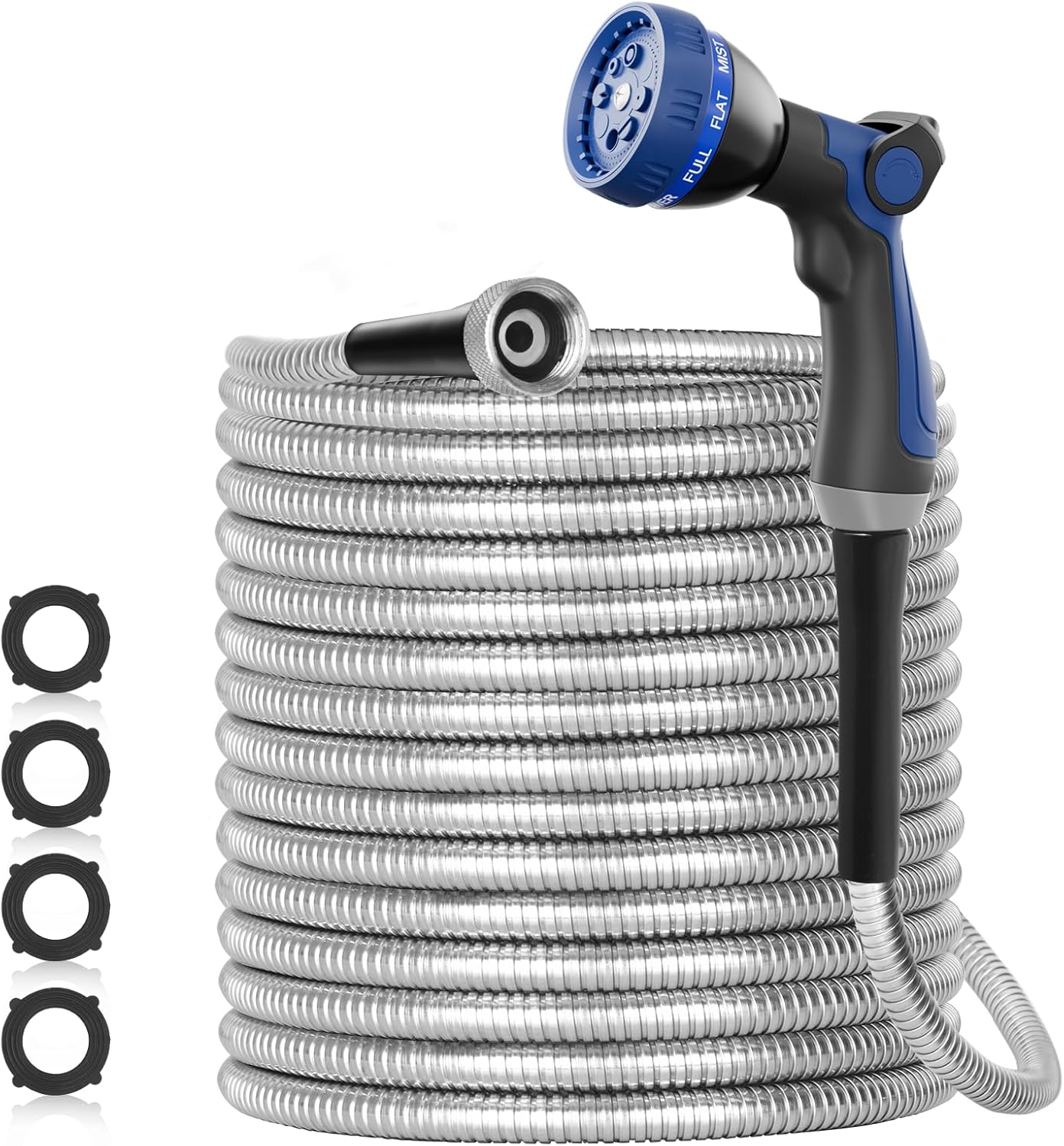 Durable 100ft Stainless Steel Garden Hose for Outdoor Use