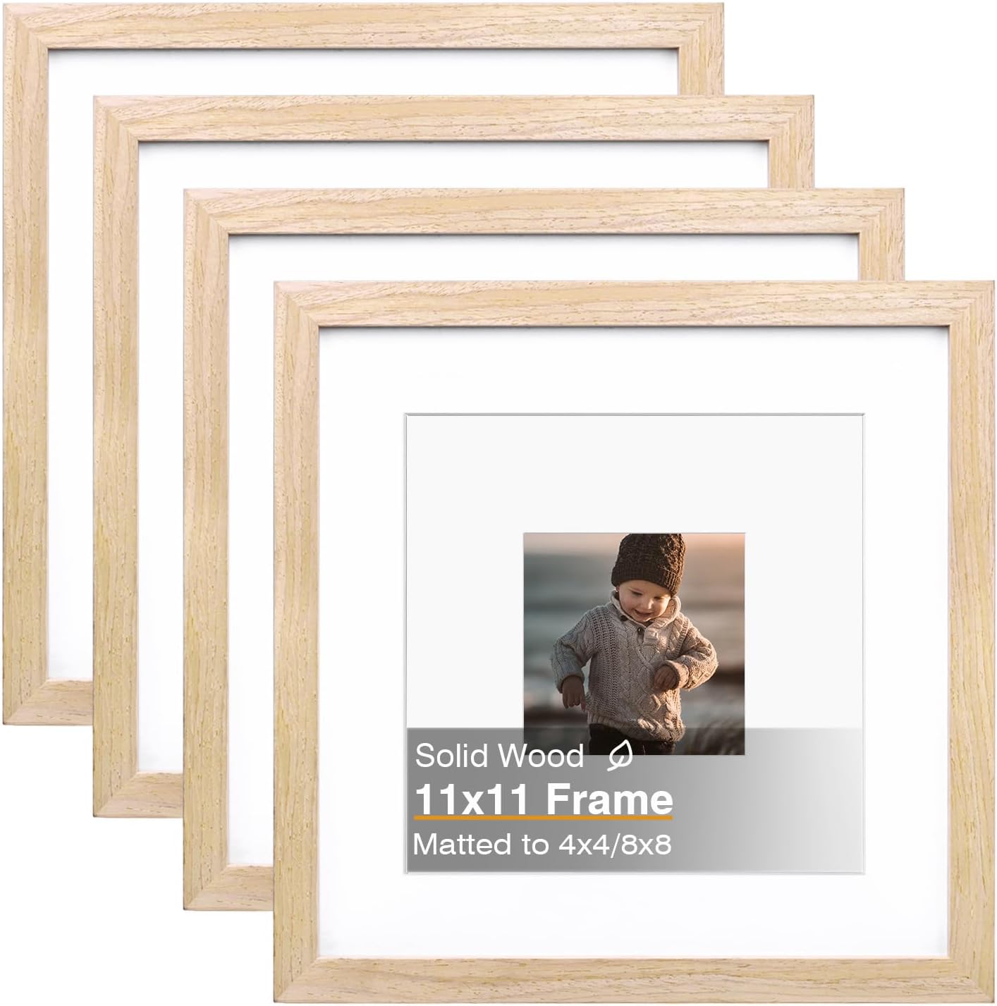 Natural Wood 11x11 Picture Frames for Versatile Display Options