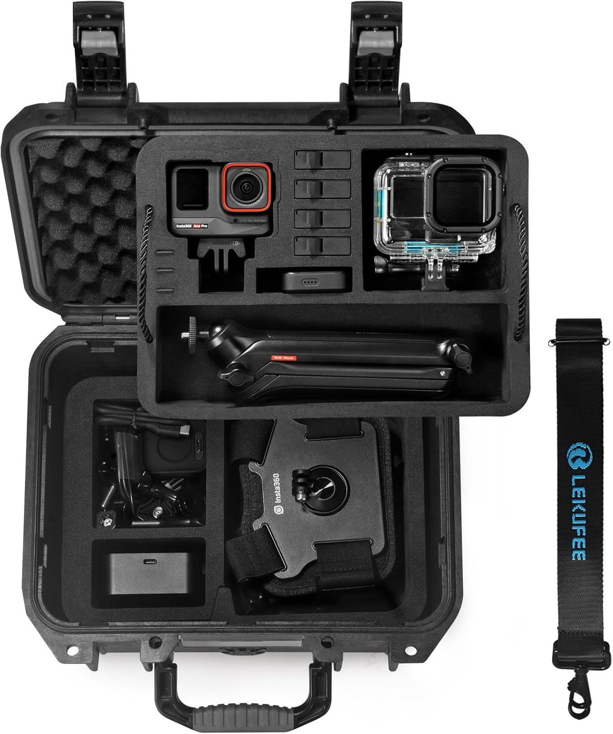 Lekufee Portable Waterproof Hard Case for Insta360 Ace Pro 2