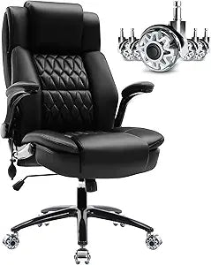 High Back Office Chair with Flip Up Arms for Ultimate Comfort