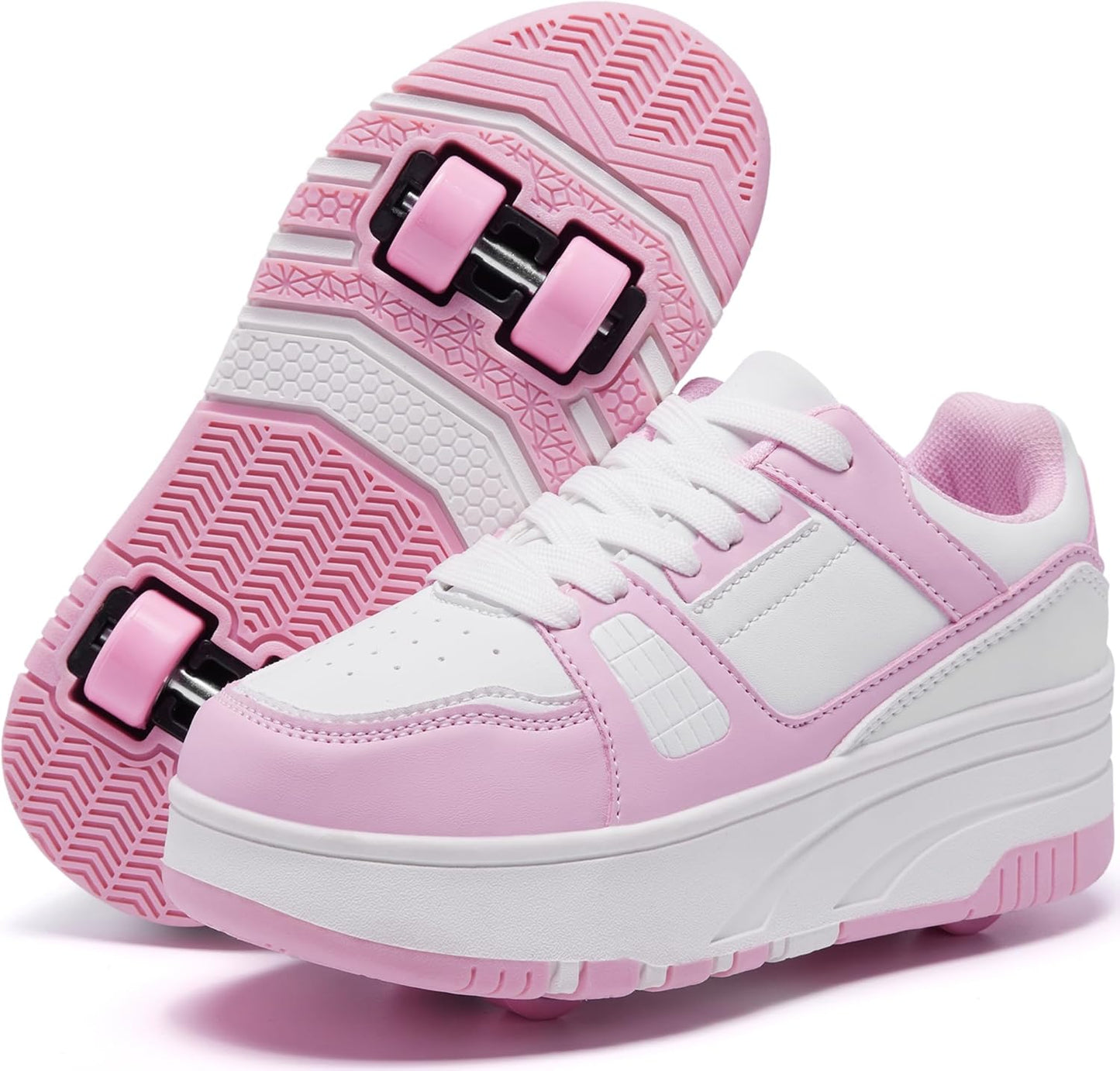 Roller Skate Shoes for Kids Girls Boys Detachable Wheeled Sneakers