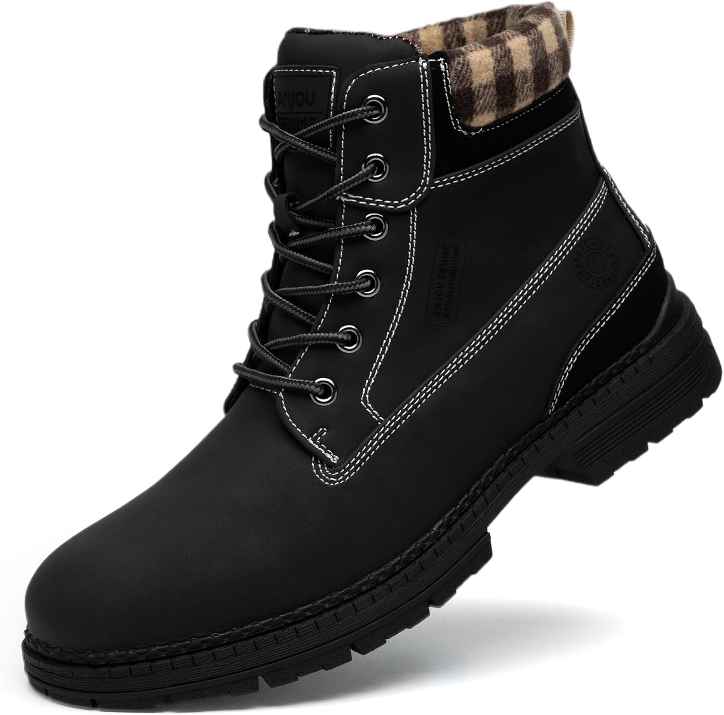 Waterproof & Warm Men's Winter Hiking Boots by ANJOUFEMME