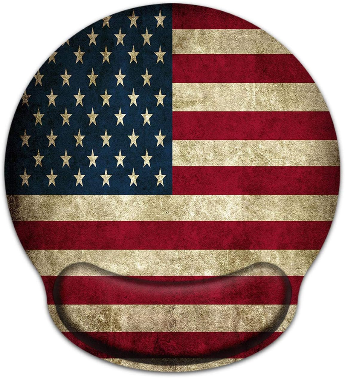 Ergonomic USA Flag Mouse Pad with Wrist Support