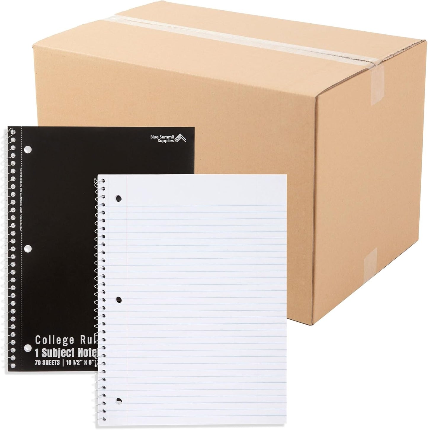 Blue Summit College Ruled Notebooks Bulk - 48 Pack