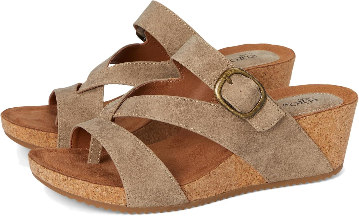 Eurosoft Women's Emrie Wedge Sandal with Hidden Adjustability