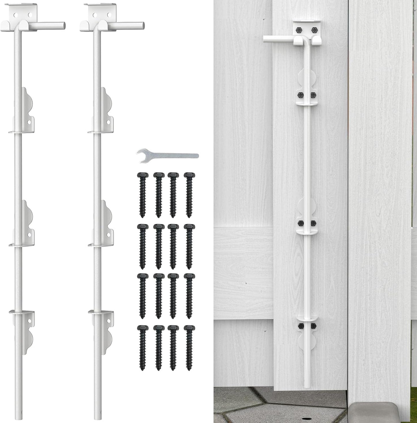24 Inch Heavy Duty Cane Bolt Drop Rod for Gates and Fences