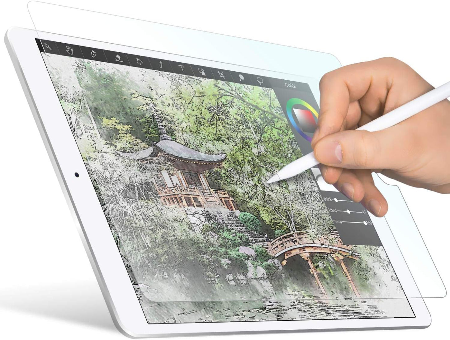 ELECOM Pencil-Feel Screen Protector for 10.2 inch iPad Models