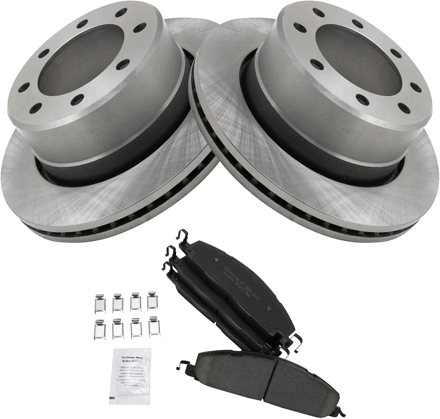 TRQ Rear Brake Pad & Rotor Kit for Dodge Ram 2500 3500 1500