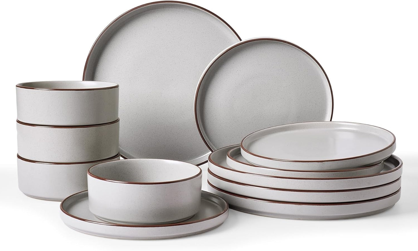 Famiware Nebula Ridge Stoneware Dinnerware Set for 4 People