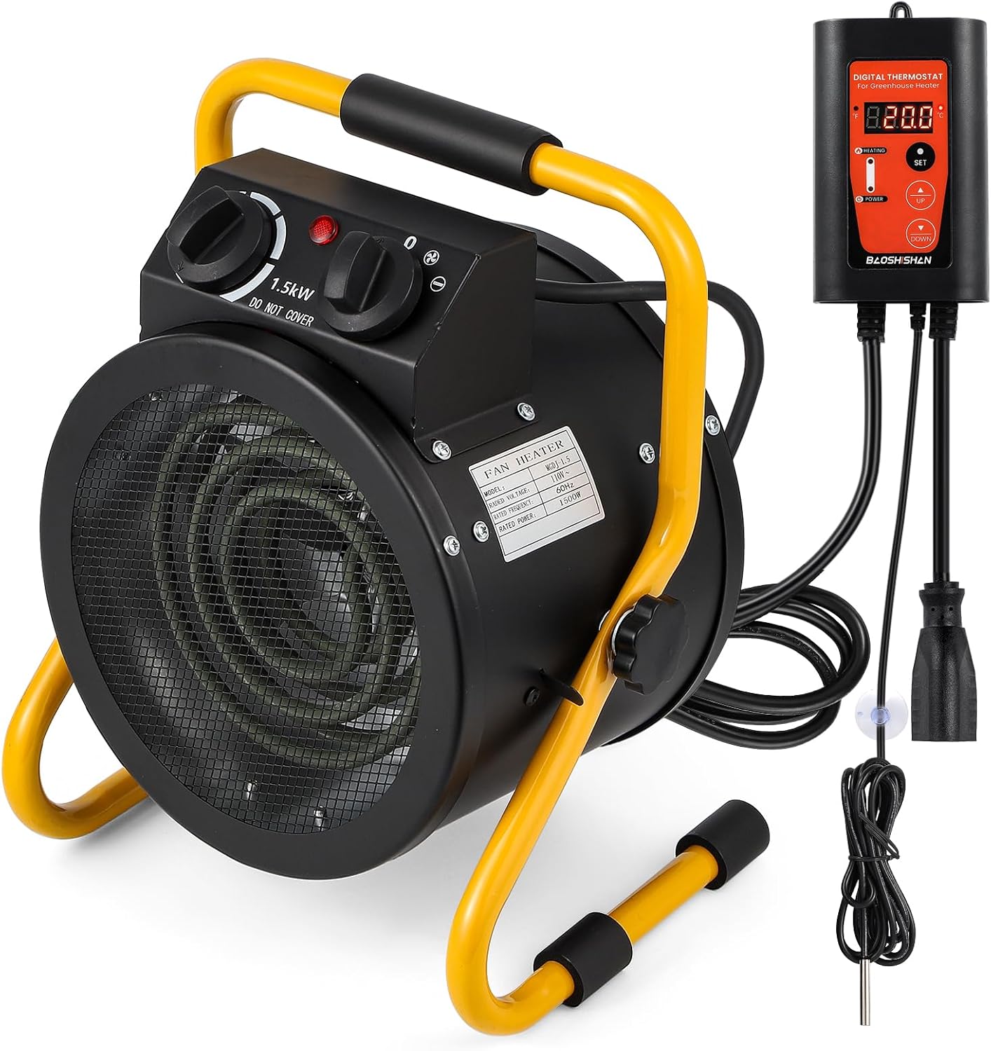 BAOSHISHAN 1.5KW Greenhouse Heater: Fast, Reliable Heat