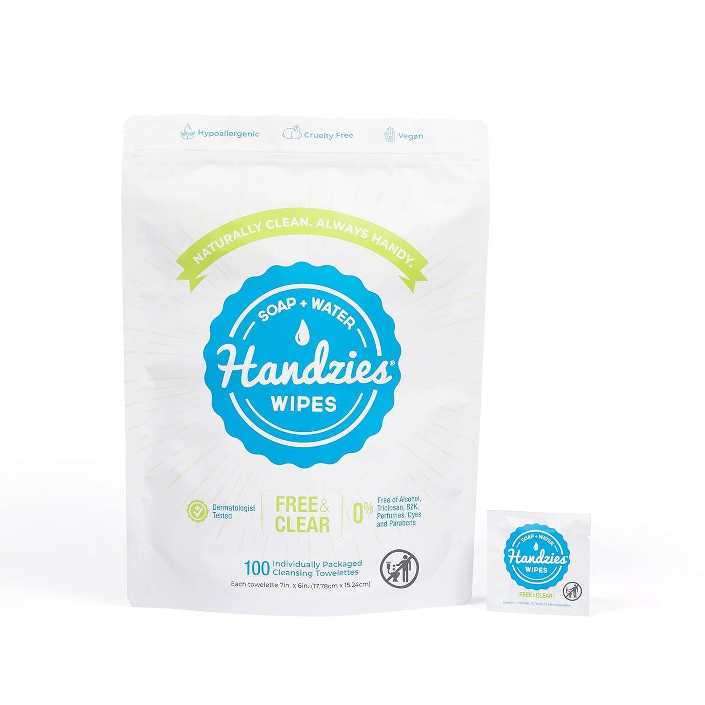 Natural Soap and Water Hand Wipes for Clean Hands Anytime