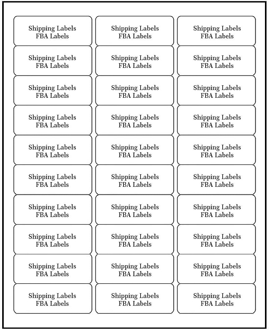 Inkjet Printer Shipping Labels 1 x 2-5/8, Pack of 7500 ~ FungLam