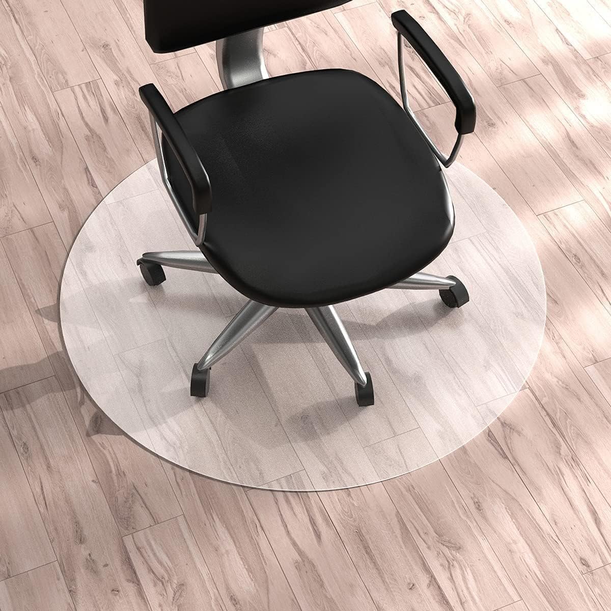 WASJOYE 36 Round Transparent Chair Mat - Protects Hard Floors