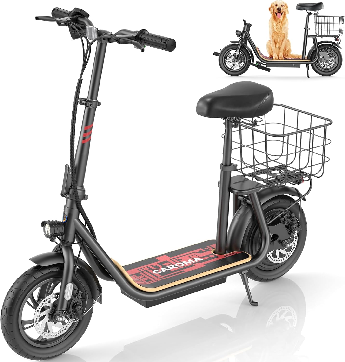 Caroma Electric Scooter with Seat for Comfortable Commuting