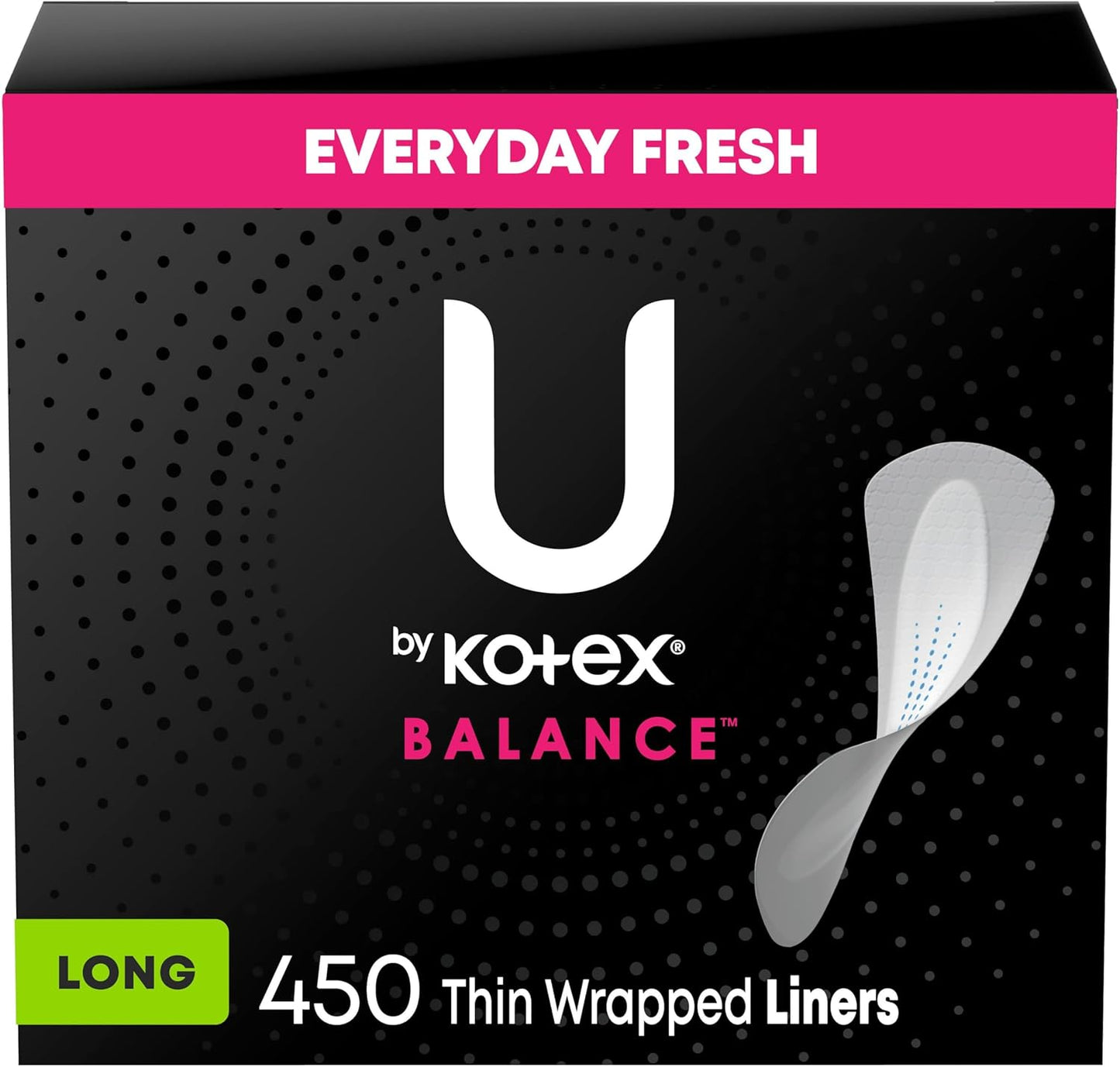 U by Kotex Balance Daily Wrapped Panty Liners for Comfort