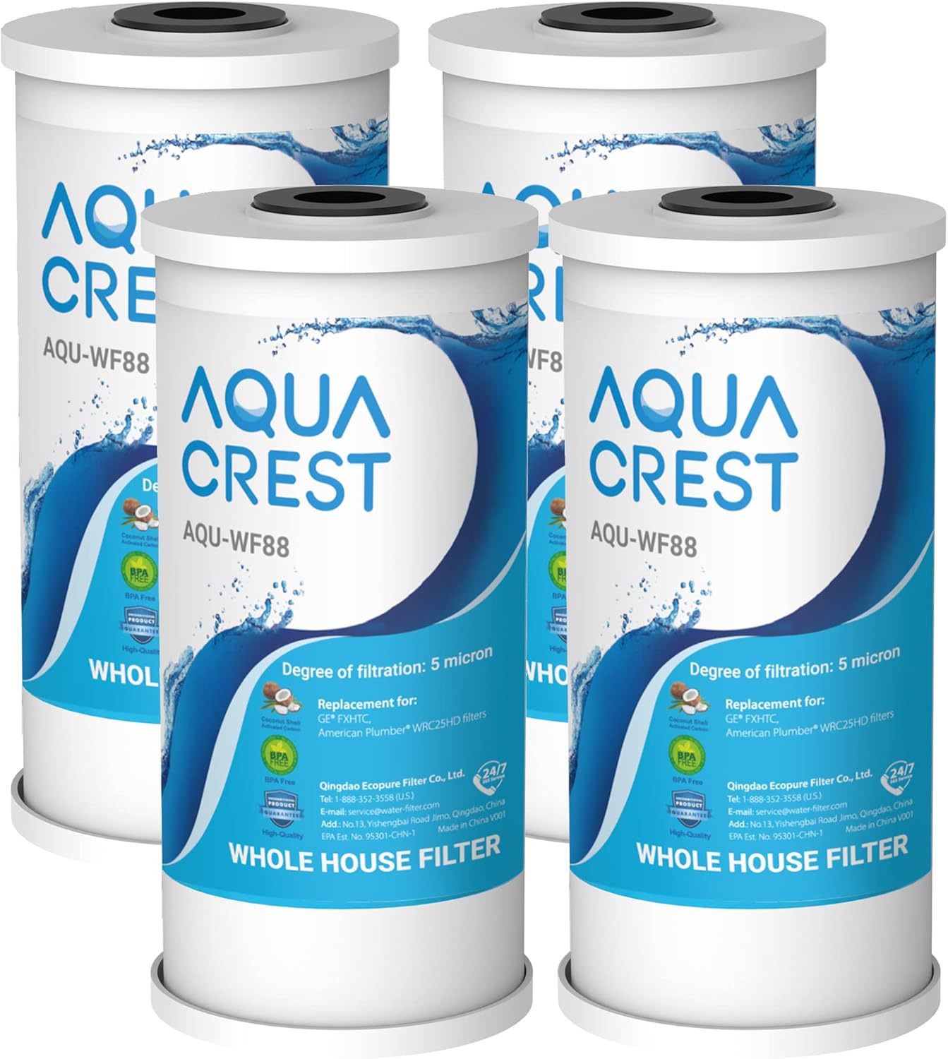 AQUA CREST FXHTC Whole House Water Filter for Clean Water