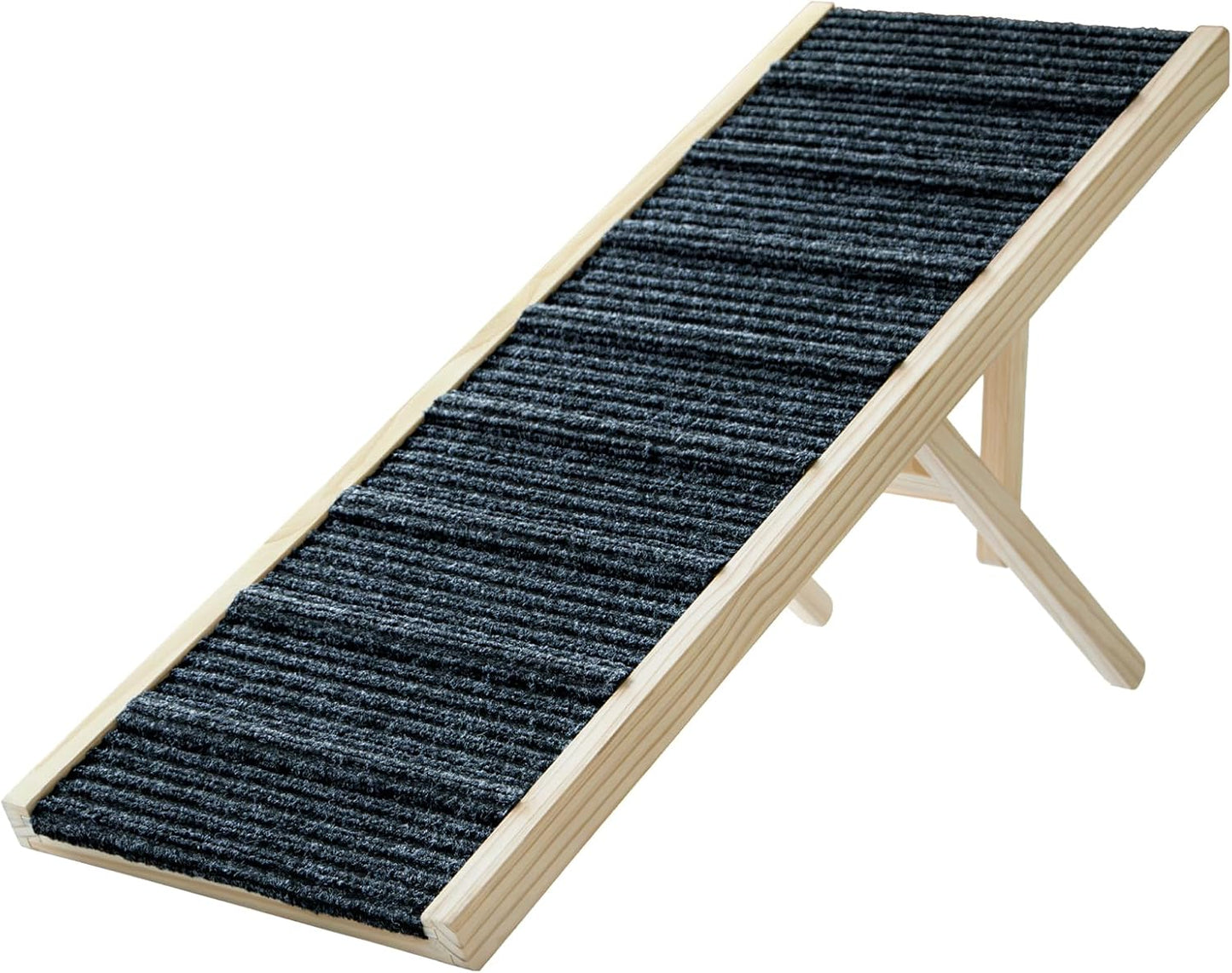 Dog Ramp for Bed - 43.5in Wooden Foldable Pet Ramp with 6 Heights
