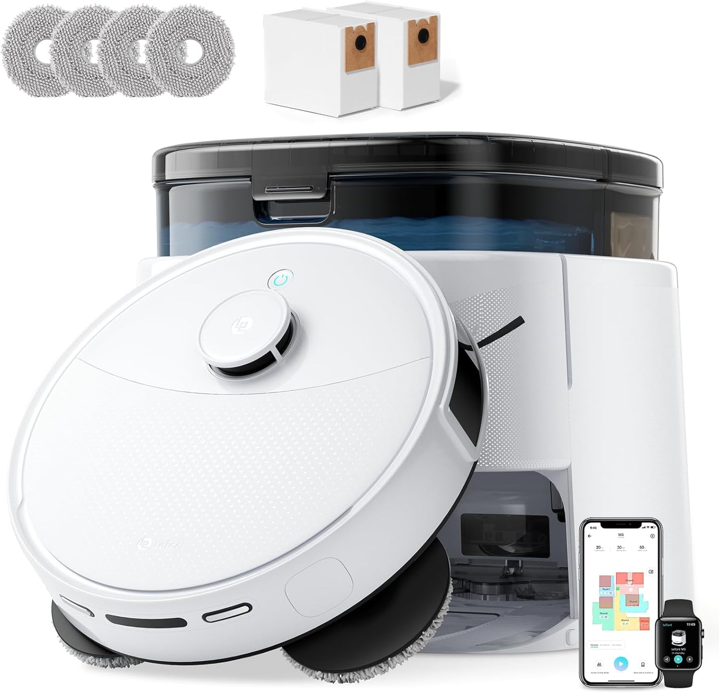 Lefant M3 Robot Vacuum and Mop with 12000Pa Suction Power