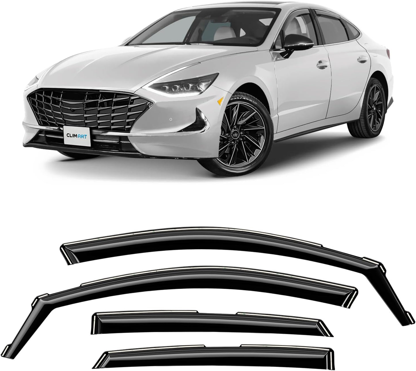 CLIM ART In-Channel Rain Guards for Sonata 2020-2025 - 4 pcs