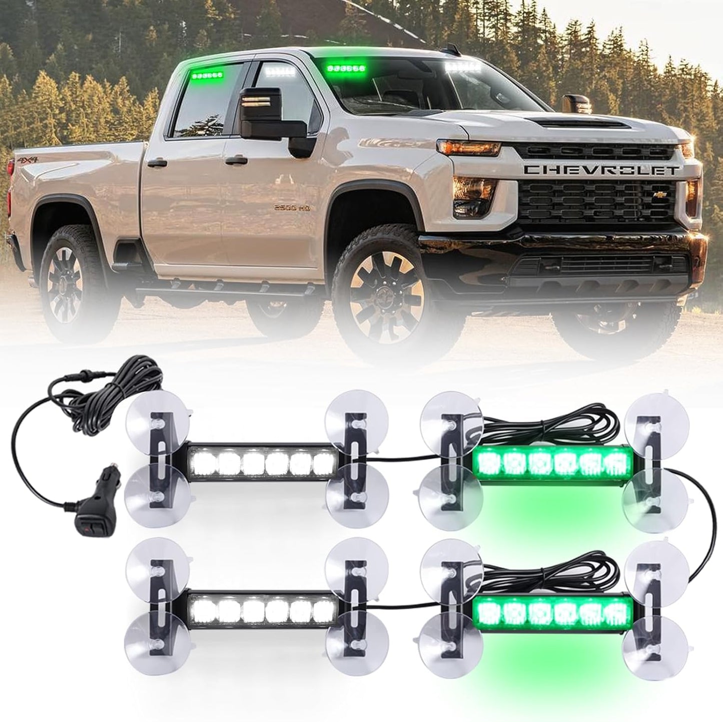 4X 6.1 inch Emergency Strobe Lights for Safety and Visibility