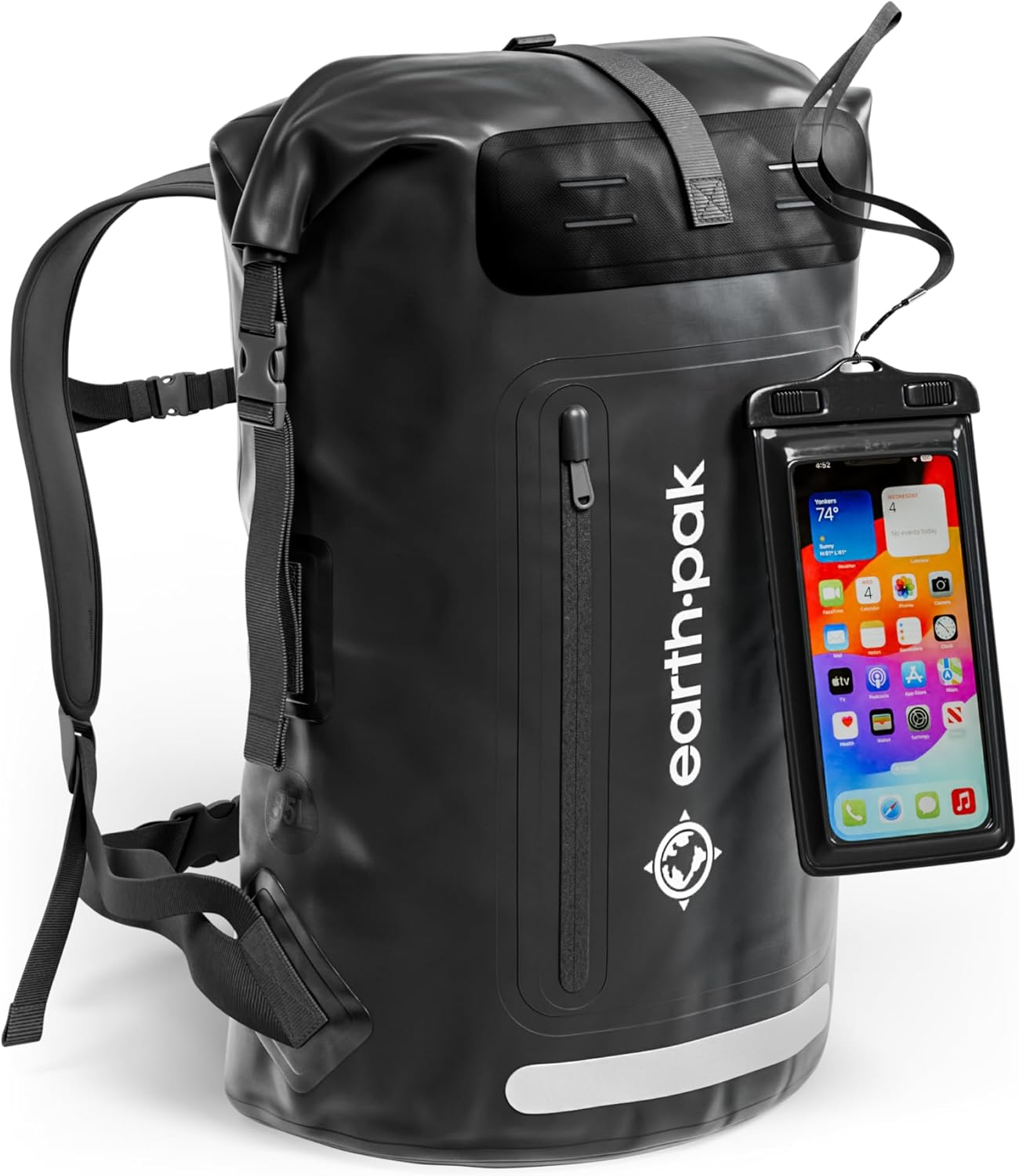 Earth Pak Waterproof Backpack - Heavy Duty Hiking Gear Bag